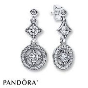 AUTHENTIC PANDORA VINTAGE ALLURE EARRINGS